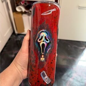 Sold Horror-Themed Tumbler Handmade Holographic Ghostface Scream 7